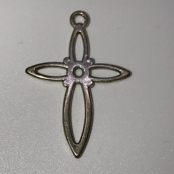 Sterling Silver Open Cross Pendant - Picture 2 of 16